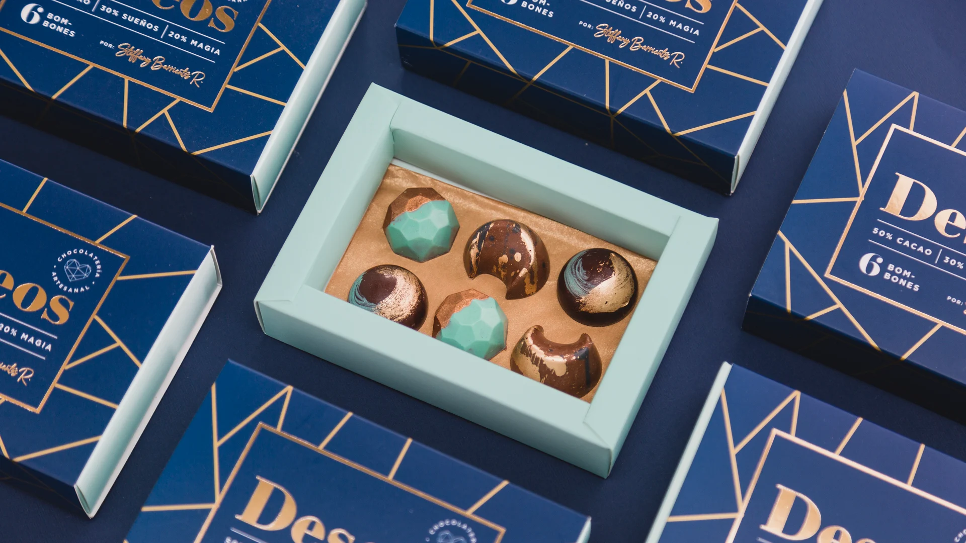 Deseos – caja abierta con bombones