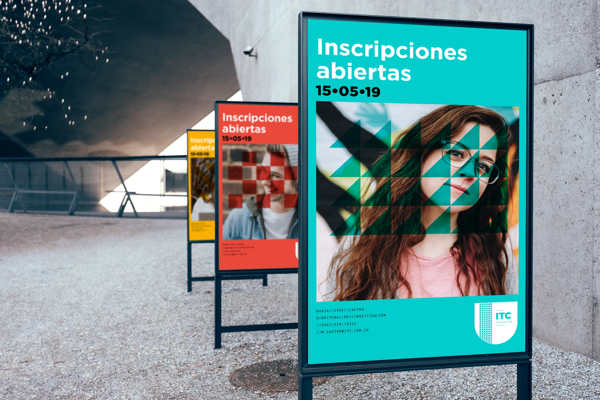 ITC – afiches de inscripciones abiertas en el campus