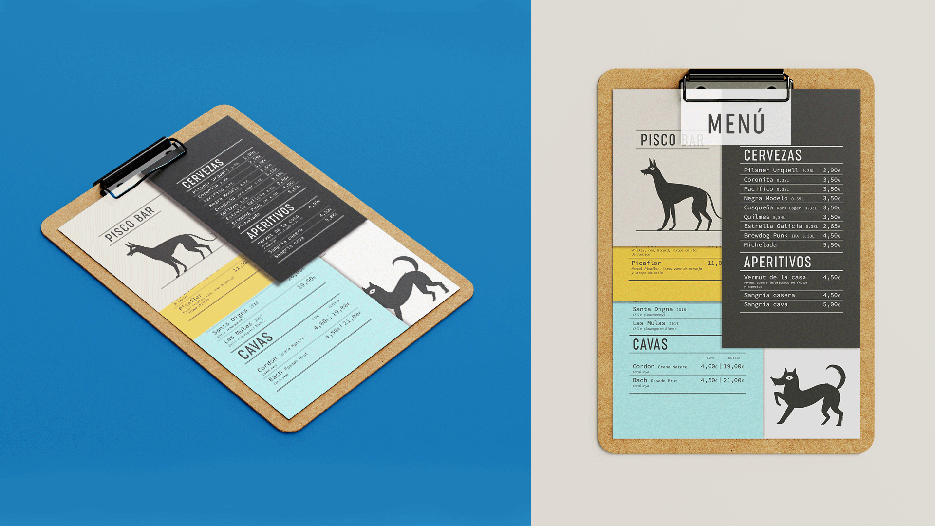 Kiltro – animación de la carta en tabla