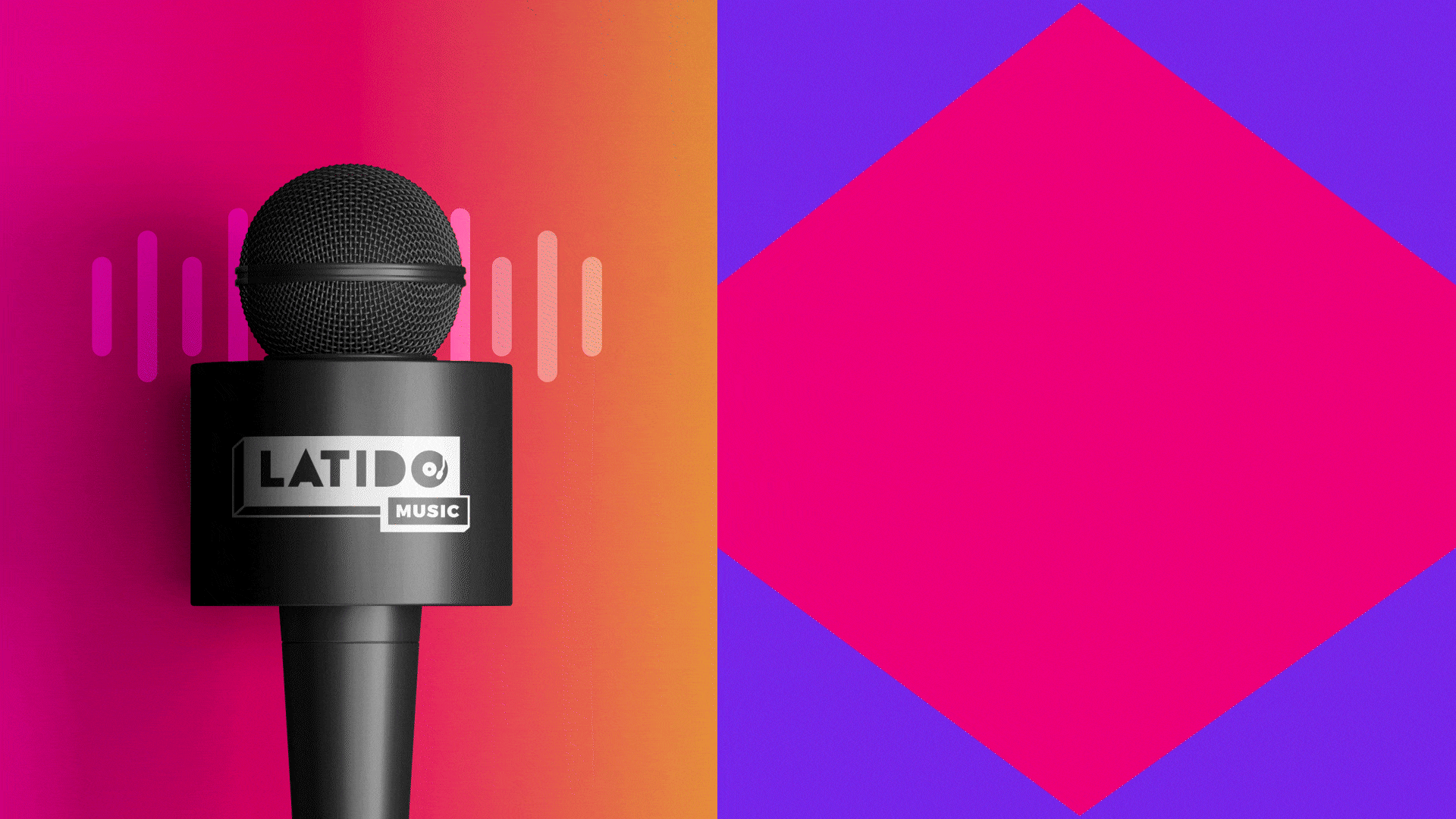 Latido Music – animación del micrófono y la identidad para web