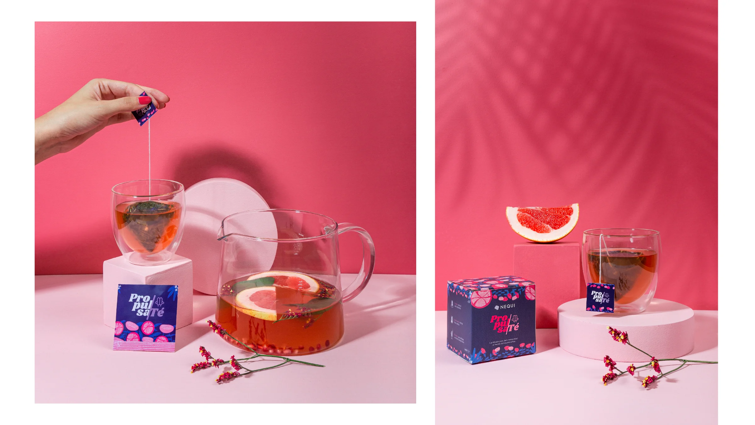 Propúlsate – infusión preparada en taza de vidrio
