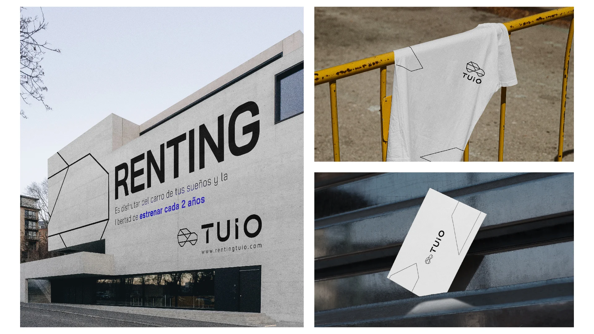 Tuio – fachada del punto de renting y merchandising